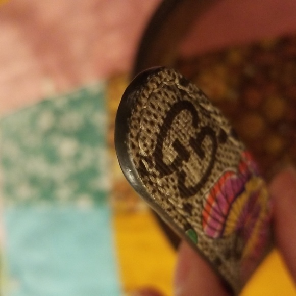 GG Supreme Monogram Gucci Leather Butterfly Belt Small Adult Lg Child Brown/Pink - Picture 15 of 16